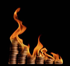 burning up coins  x   x